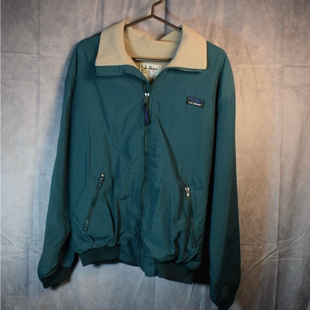 Sz L- Vintage 90’s L.L. Bean Three-Season fleece lined jacket men’s green